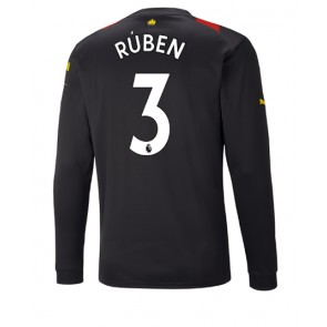 Manchester City Ruben Dias #3 Bortatröja 2022-23 Långärmad